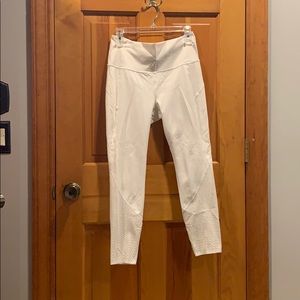 White high waisted Lululemon leggings